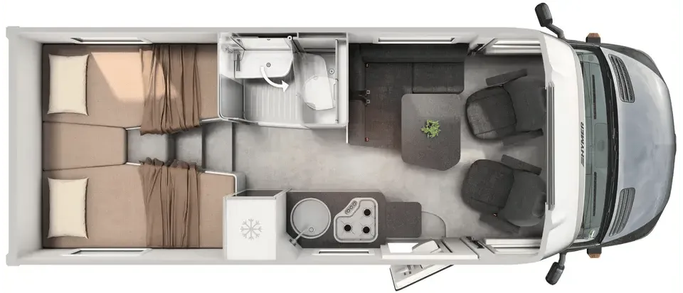 Hymer ML-T CrossOver 570 floor plan