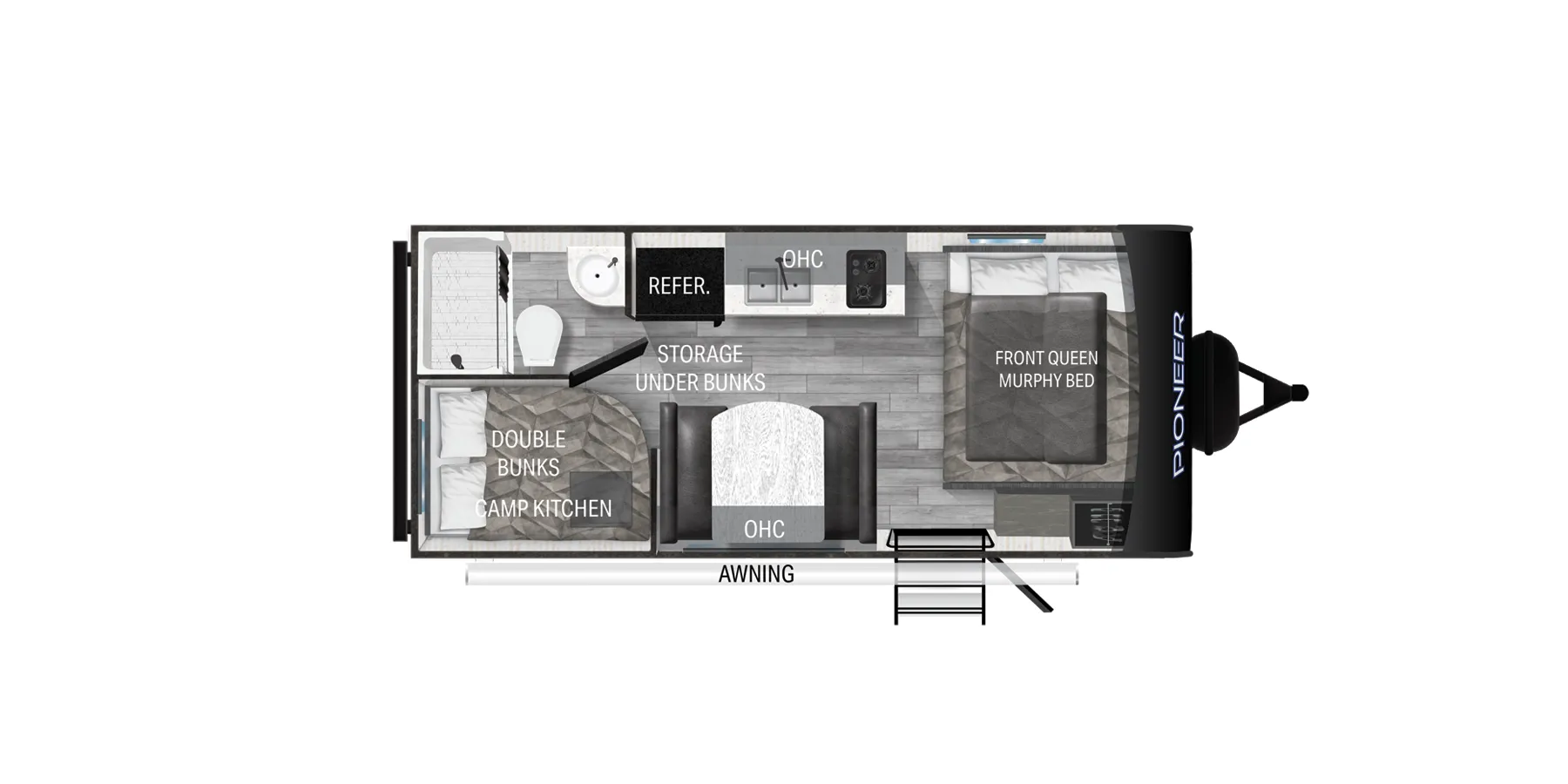 2024 Heartland Pioneer BH170 - Floor plan