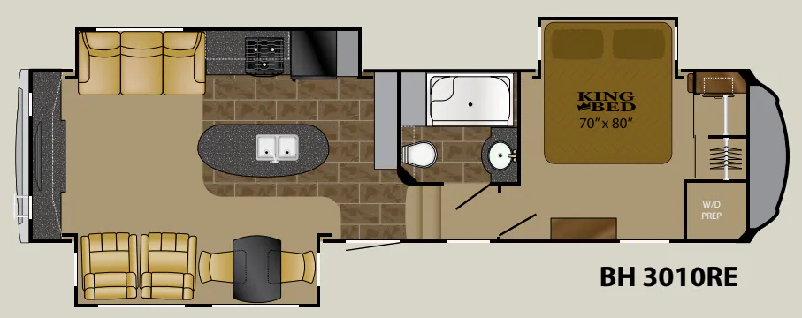 Heartland Bighorn 3010RE floor plan