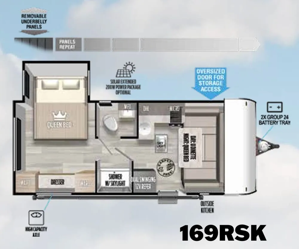 2023 Forest River Salem FSX 169RSK - Floor plan