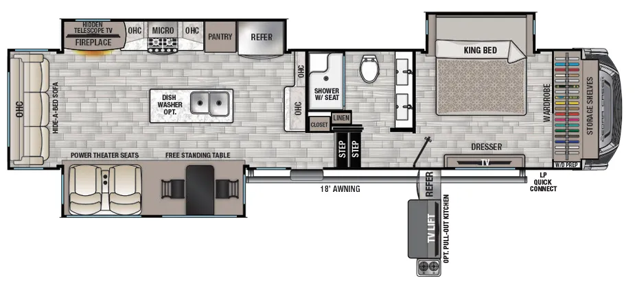 2022 Forest River Cedar Creek 360RL - Floor plan