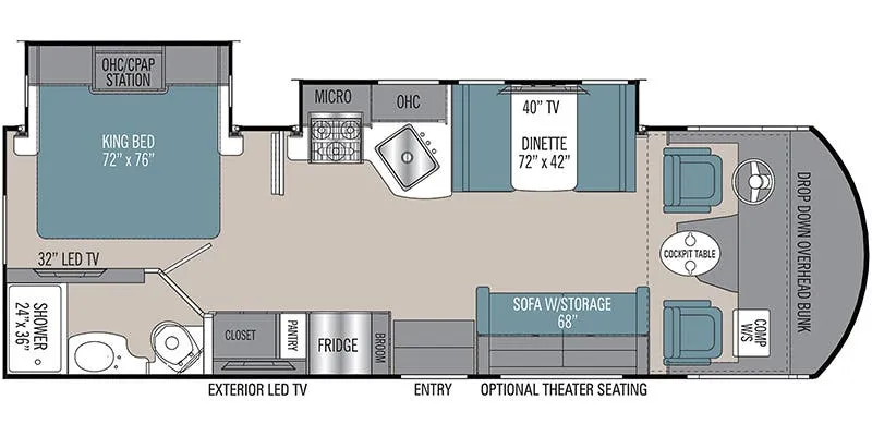 Coachmen Pursuit 27DS floor plan
