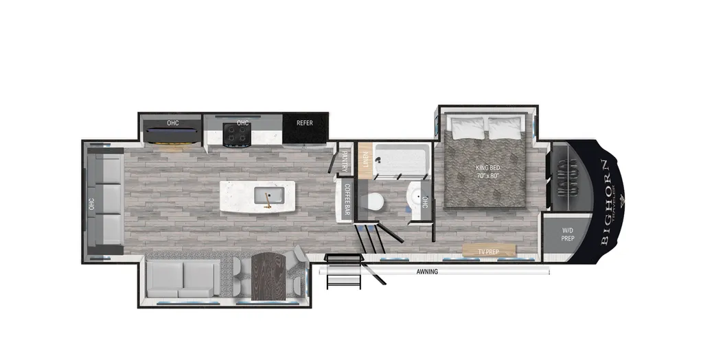 2024 Heartland Bighorn Traveler 32RS floor plan