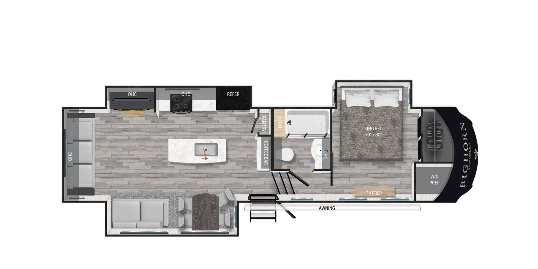 2024 Heartland Bighorn Traveler 32RS - Floor plan