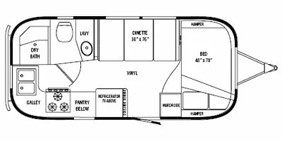 2012 Airstream Flying Cloud 20 - Floor plan