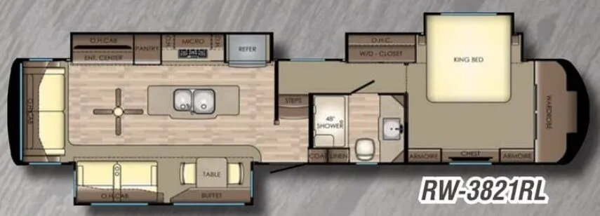 CrossRoads Redwood 3821RL floor plan