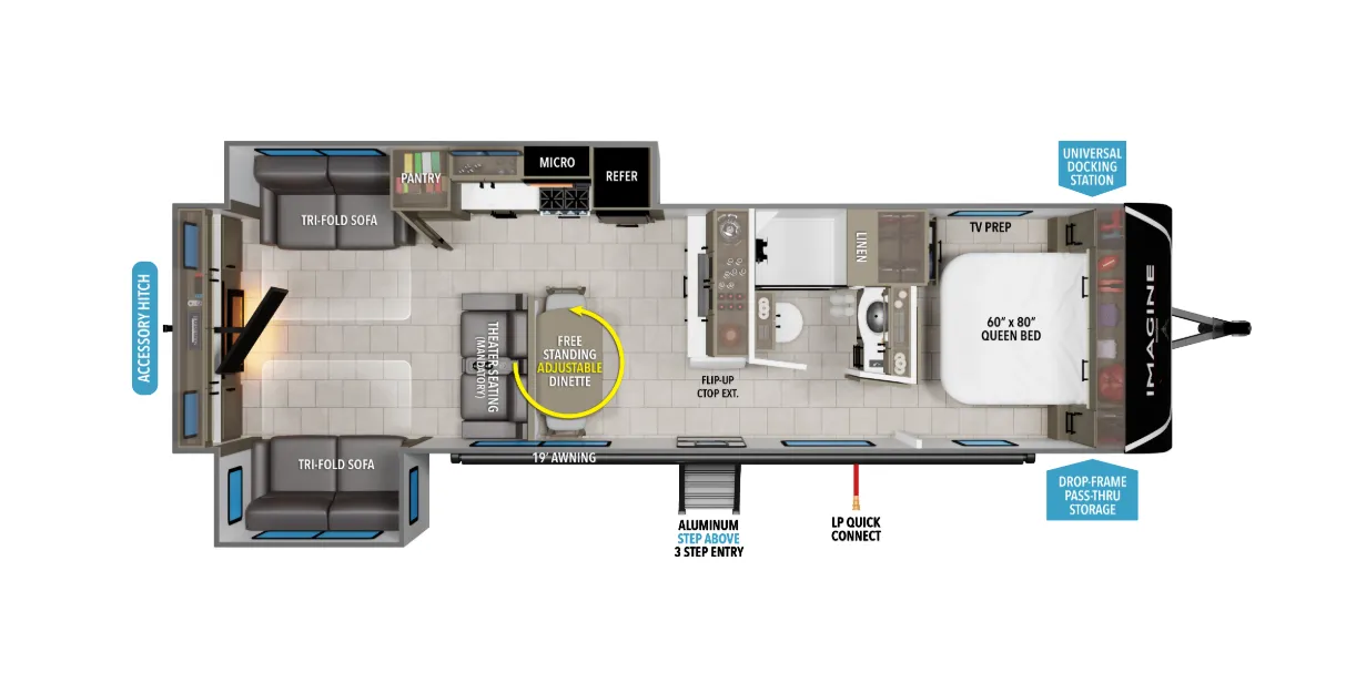 2026 Grand Design Imagine 3100RD - Floor plan