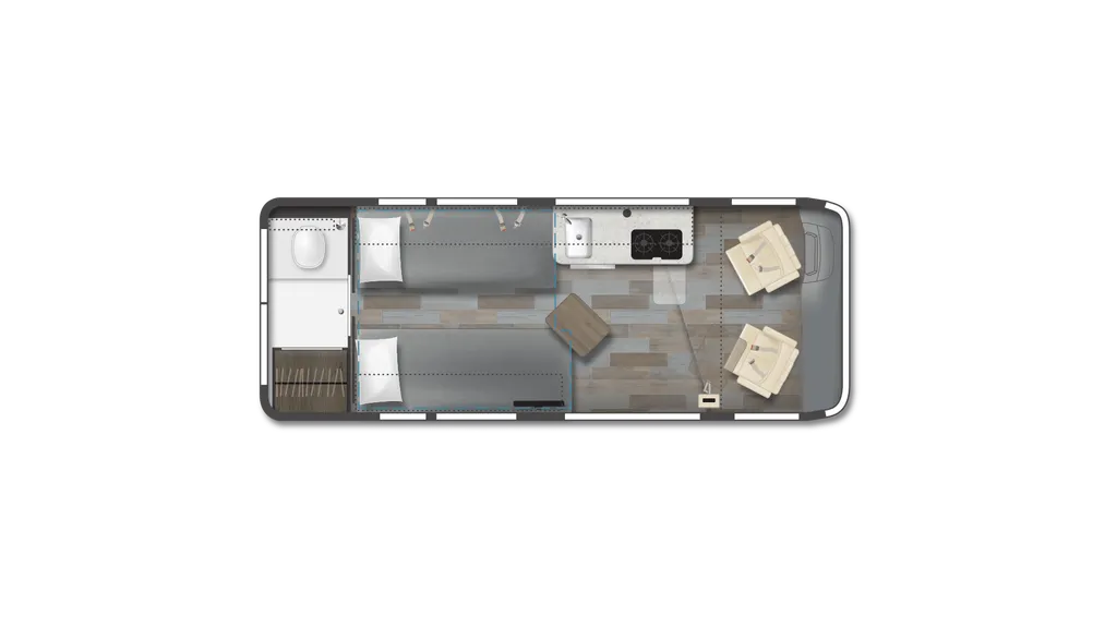 2024 Winnebago Travato 59K floor plan