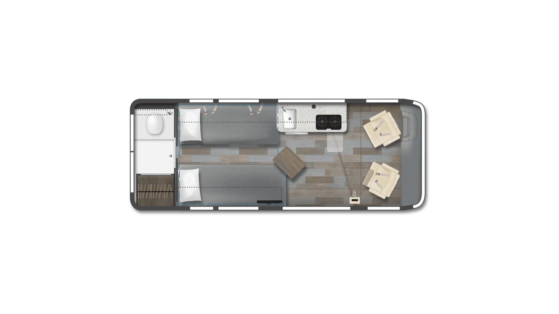 2024 Winnebago Travato 59K - Floor plan