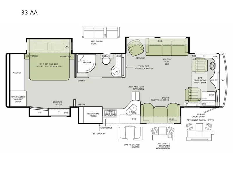 2024 Tiffin Allegro Red 360 33 AA - Floor plan