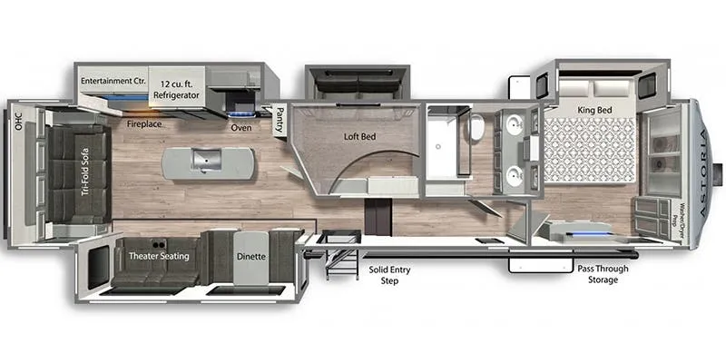 2023 Dutchmen Astoria Platinum 3553MBP - Floor plan