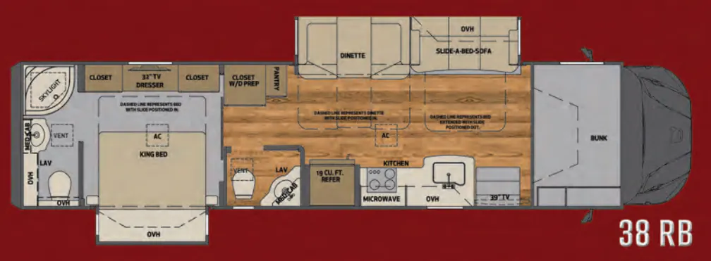 Renegade RV Valencia 38RB floor plan