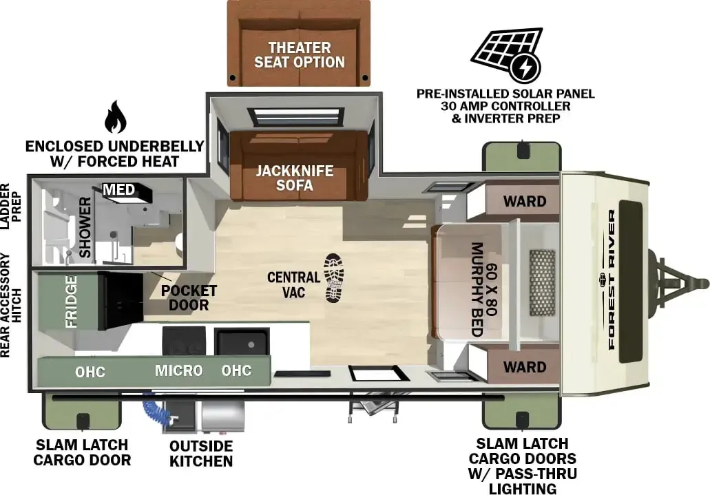 2026 Forest River No Boundaries NB201 - Floor plan