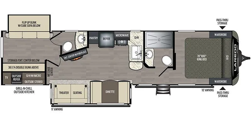 Keystone Laredo 331BH floor plan