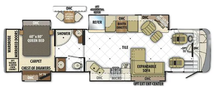 Forest River Berkshire 390 FL floor plan