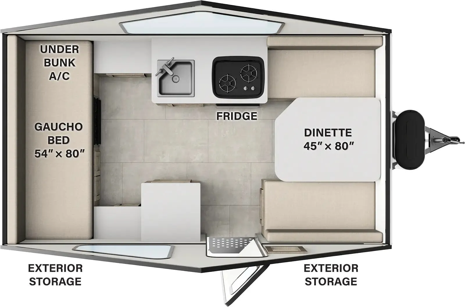 Forest River Rockwood Hard Side A121FD floor plan