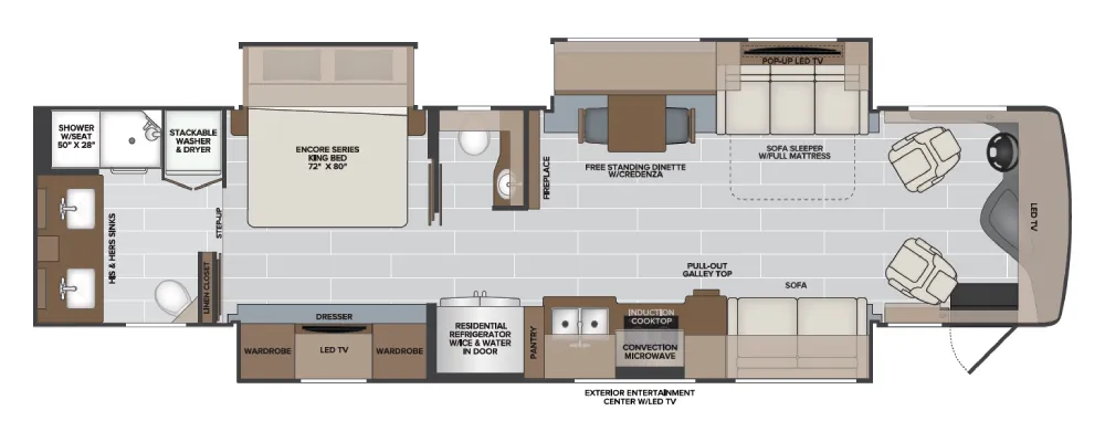 Holiday Rambler Endeavor 38W floor plan