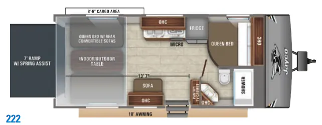 Jayco Octane Super Lite 222 floor plan