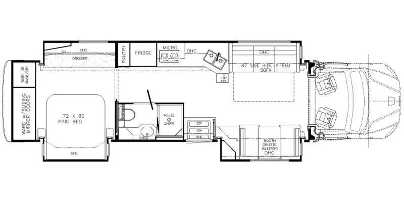 Newmar Super Star 4061 floor plan