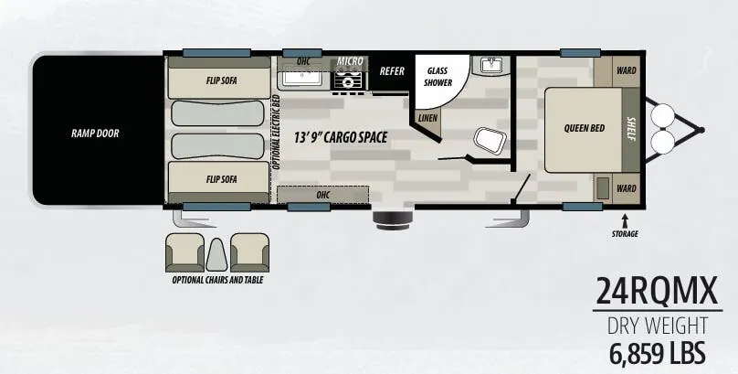 Forest River Shockwave 24RQMX floor plan