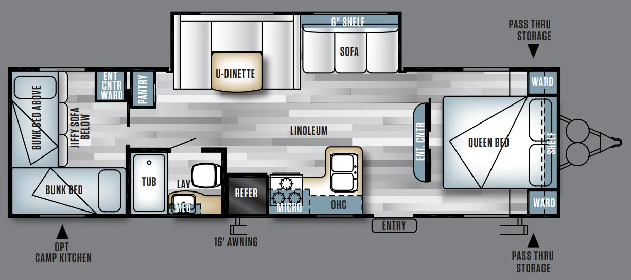 Forest River Salem Cruise Lite 273QBXL floor plan