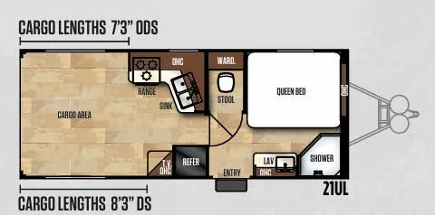 Forest River Work and Play Ultra 21UL floor plan