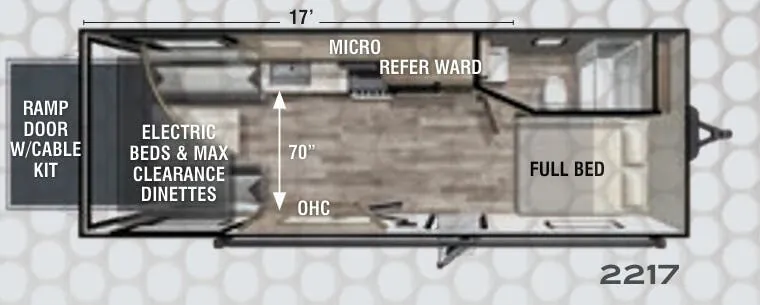 Forest River XLR Hyperlite 2217 floor plan