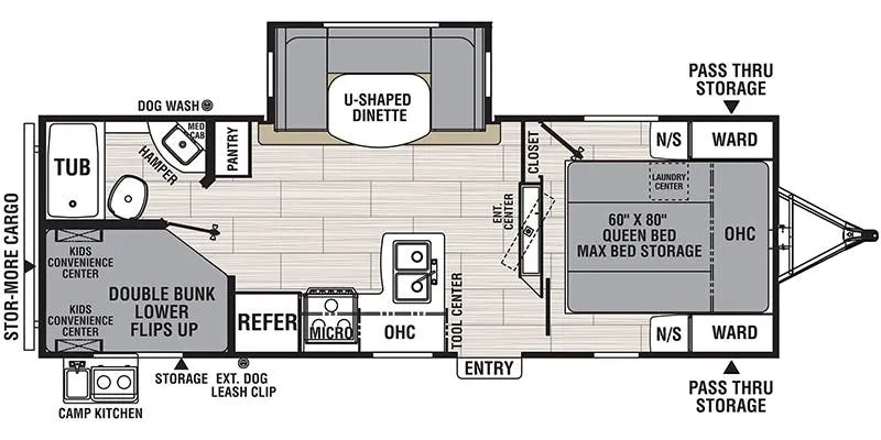 Coachmen Northern Spirit Ultra Lite 2454BH floor plan
