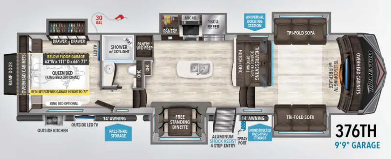 Grand Design Momentum 376TH floor plan