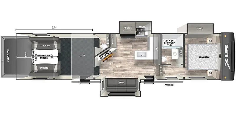 2023 Forest River XLR Nitro 351 - Floor plan