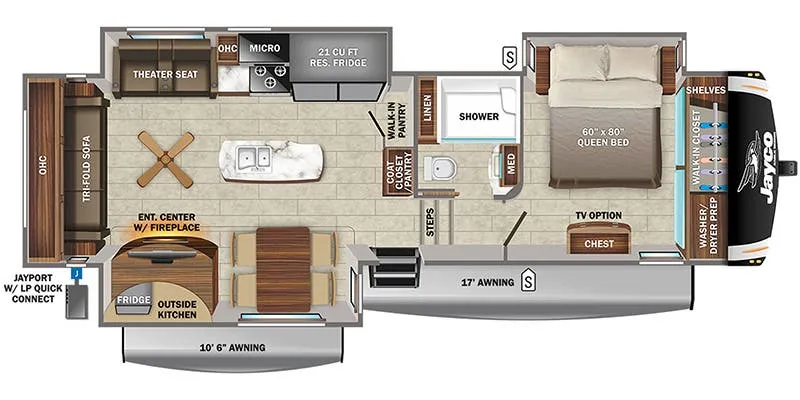 2022 Jayco Eagle 317RLOK floor plan