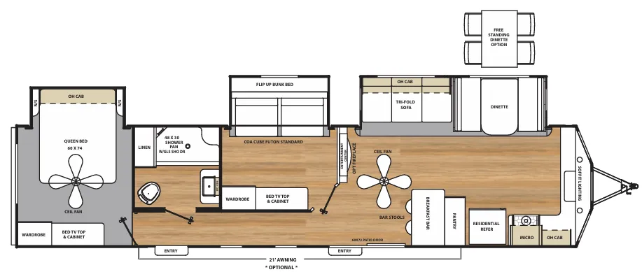 Coachmen Catalina Destination 39FKTS floor plan
