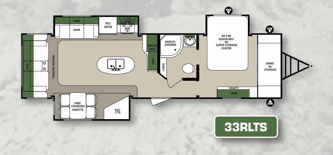 Forest River Surveyor 33RLTS floor plan