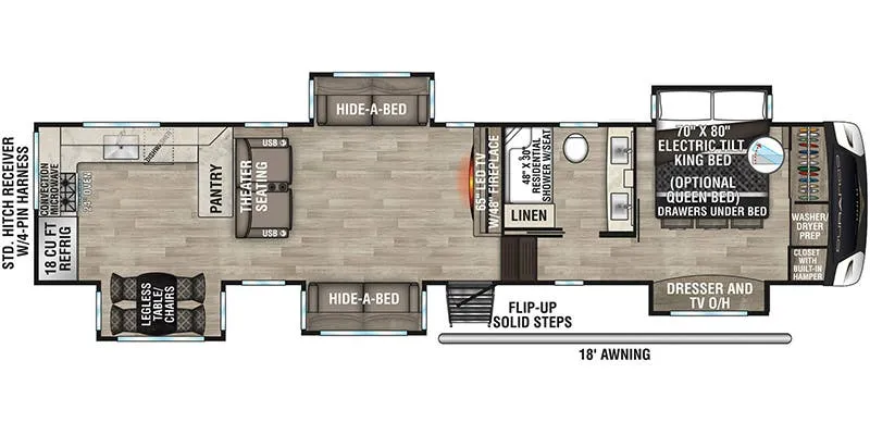 K-Z Durango Gold G391RKF floor plan