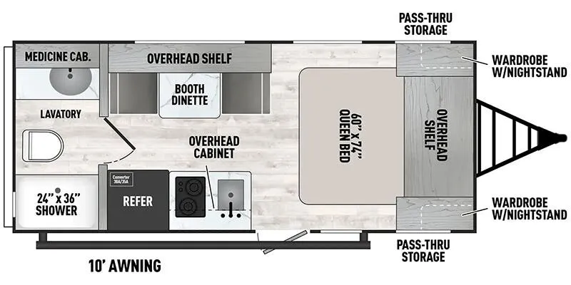 Coachmen Clipper 3K Series 17CFQ floor plan