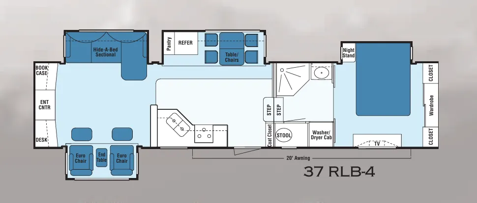 2008 Kz Rv Montego Bay 37RLB - Floor plan
