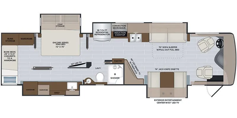 Holiday Rambler Nautica 35QZ floor plan