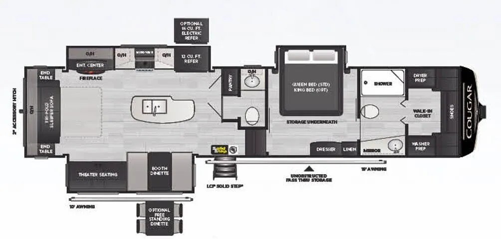 Keystone Cougar 355FBS floor plan