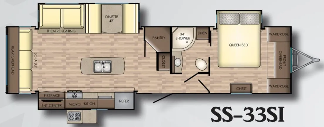 CrossRoads Sunset Trail Grand Reserve 33SI floor plan
