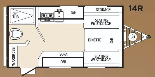 Forest River Viking 14R floor plan