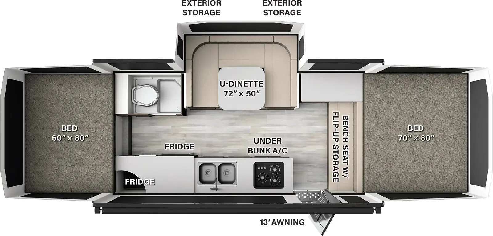 2025 Forest River Rockwood Freedom 277FT - Floor plan