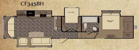 CrossRoads Cruiser CF345BH floor plan
