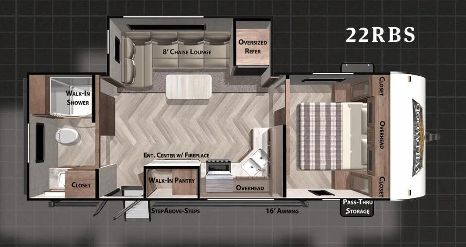 Forest River Wildwood 22RBS floor plan