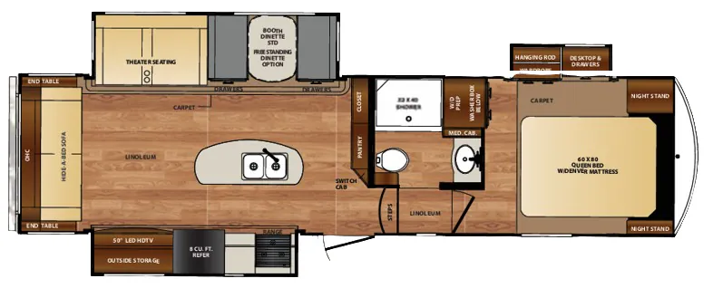 Forest River Black Diamond 29RLW floor plan