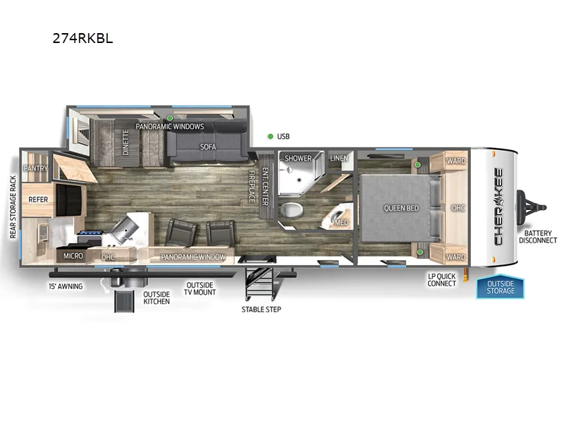 2023 Forest River Cherokee Black Label 274RKBL - Floor plan