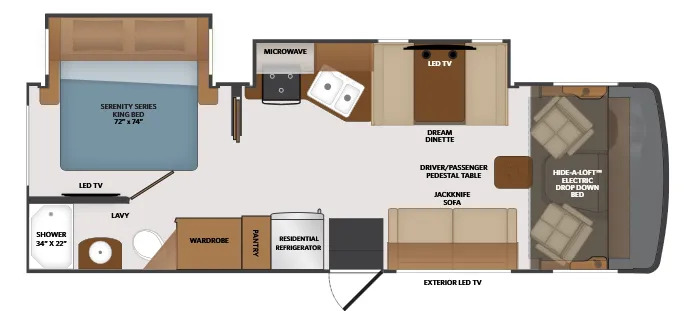 Fleetwood Flair 28A floor plan
