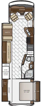 Newmar Bay Star 3401 floor plan