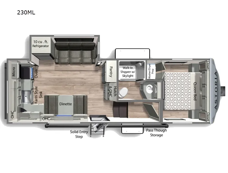 2023 Dutchmen Astoria 230ML - Floor plan