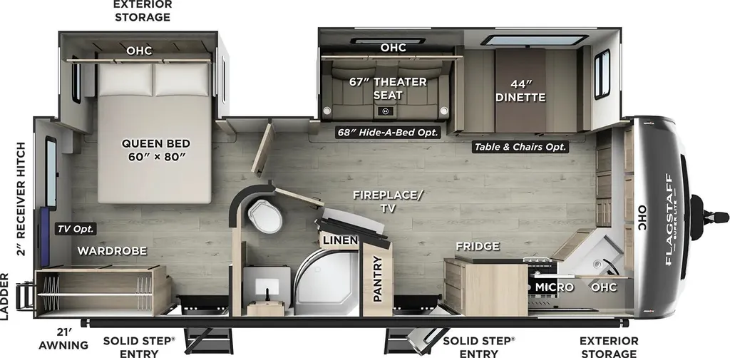2026 Forest River Flagstaff Super Lite 26FKBS floor plan