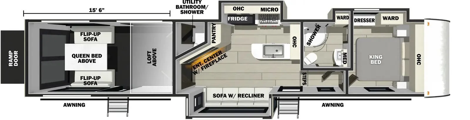 2027 Forest River Vengeance Rogue Armored 383G2 - Floor plan